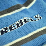 Rebels on knitted cap